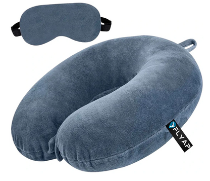 Billben  Premium Fiber Filled Neck Pillow for Travelling | Airplane Travel Pillow | Comfortable Head Rest & Neck Support Pillow (Grey)