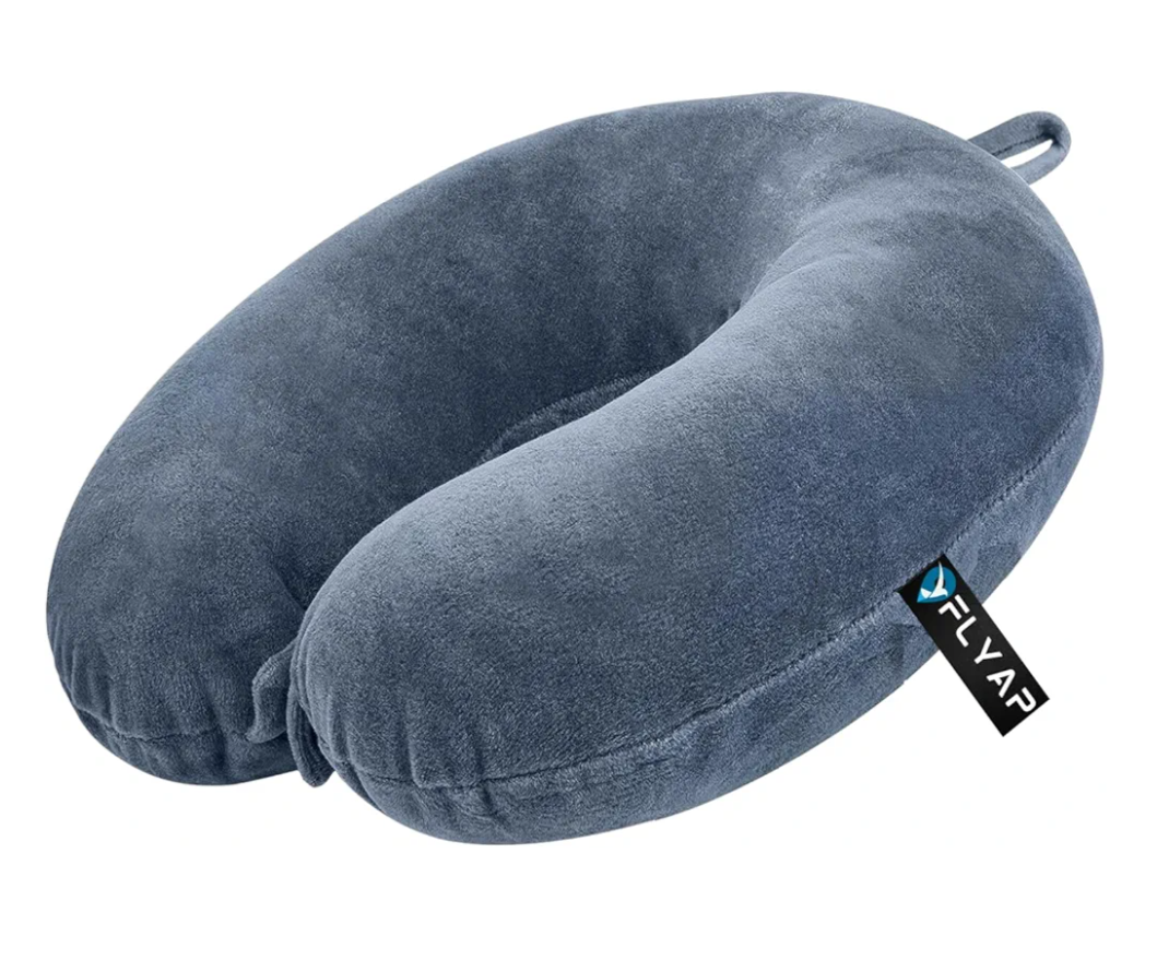 Billben  Premium Fiber Filled Neck Pillow for Travelling | Airplane Travel Pillow | Comfortable Head Rest & Neck Support Pillow (Grey)